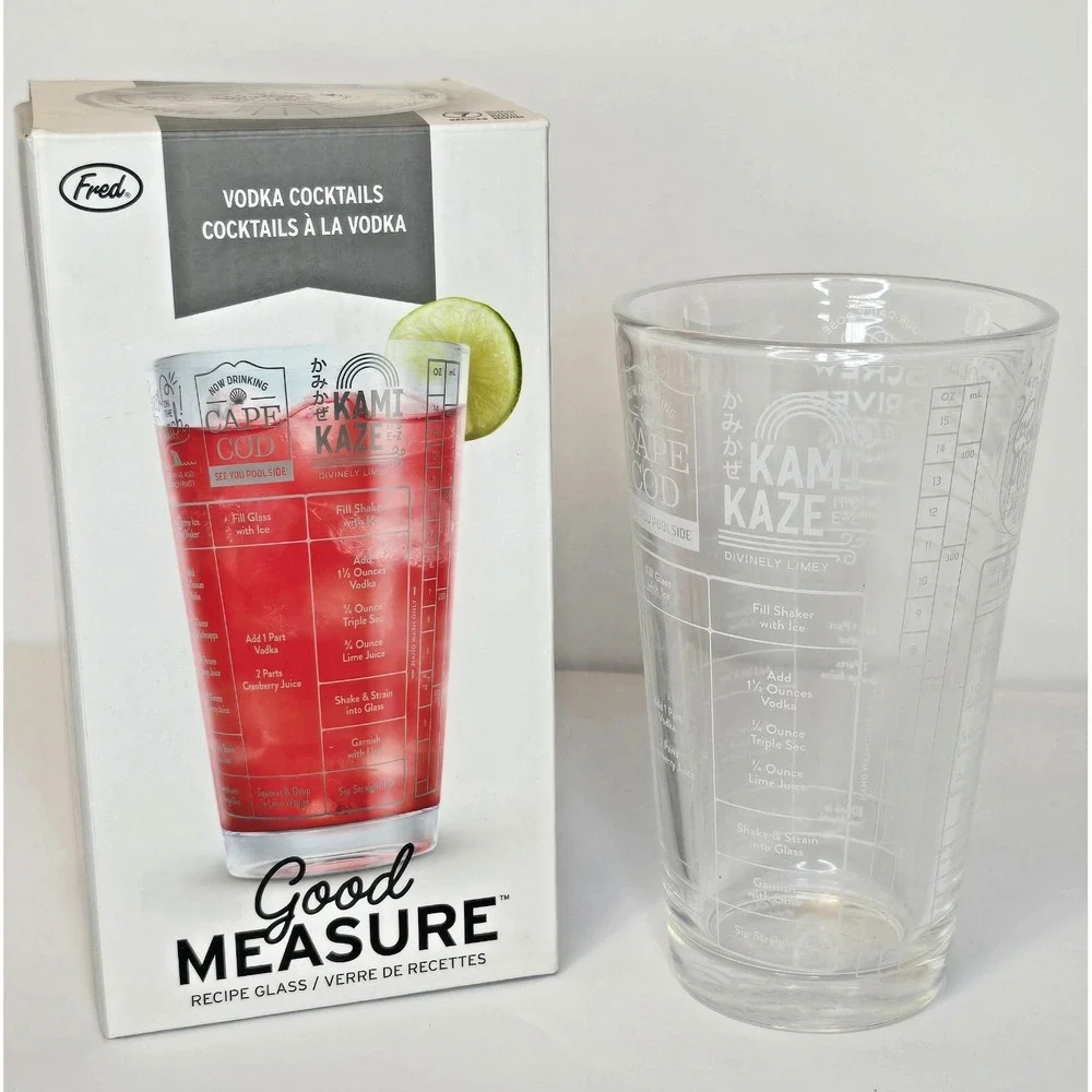 Good Measure‎ Vodka Cocktails Recipe Glass By Fred *NEW IN BOX*